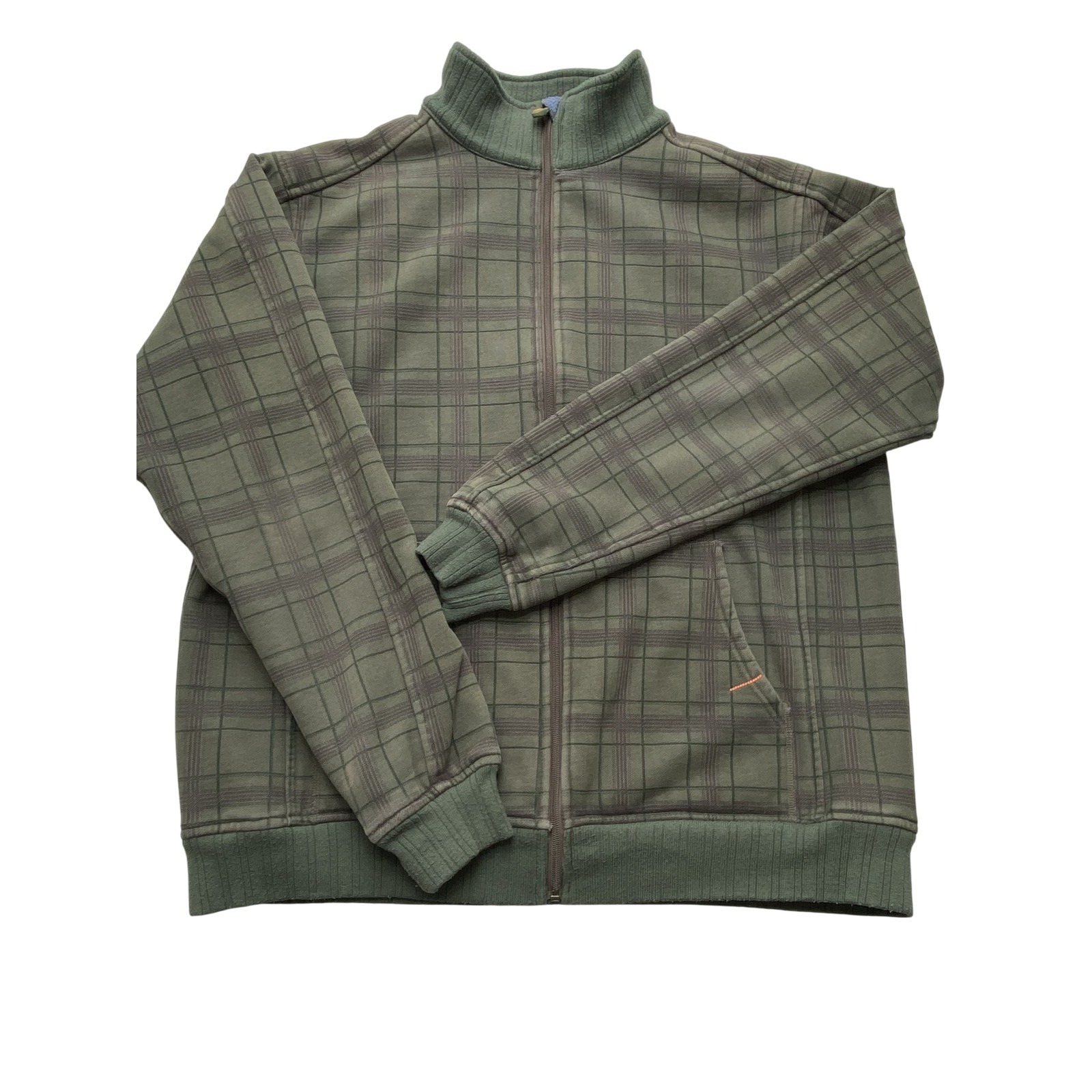 Lululemon Jacket Mens Large Green Plaid Fleece Lined Full Zip Rare Early 2000s